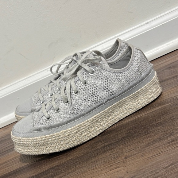 Converse Women's Cream Platform Sneakers - Picture 6 of 6